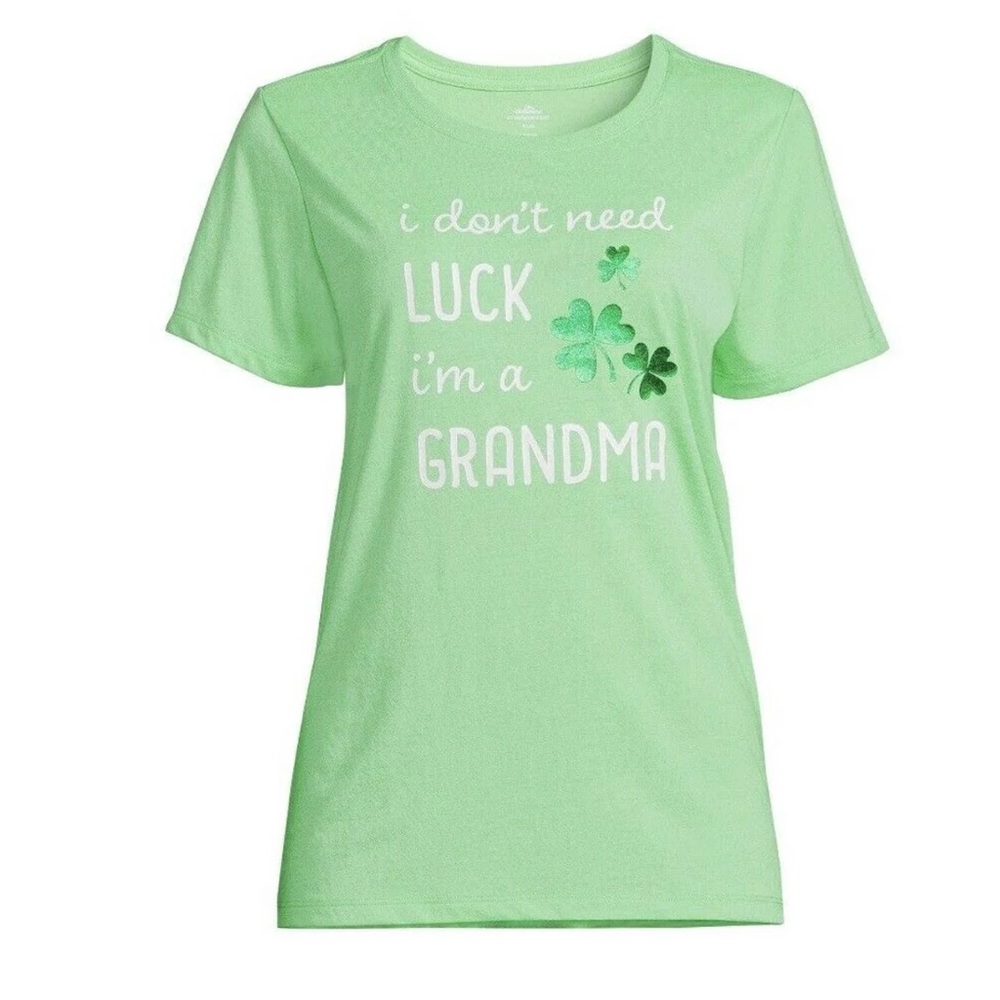 4/$20 Way to Celebrate! Don't Need Luck I'm A Grandma Graphic Tee Size:XXL (20)